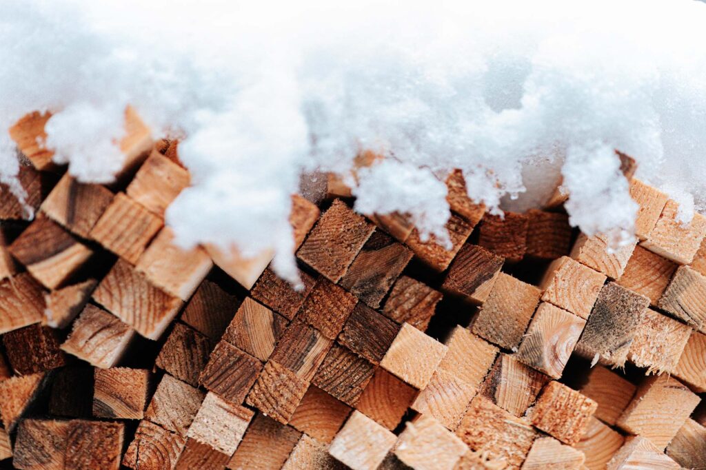 Stock de chevrons - Scierie Olivier Saulnier